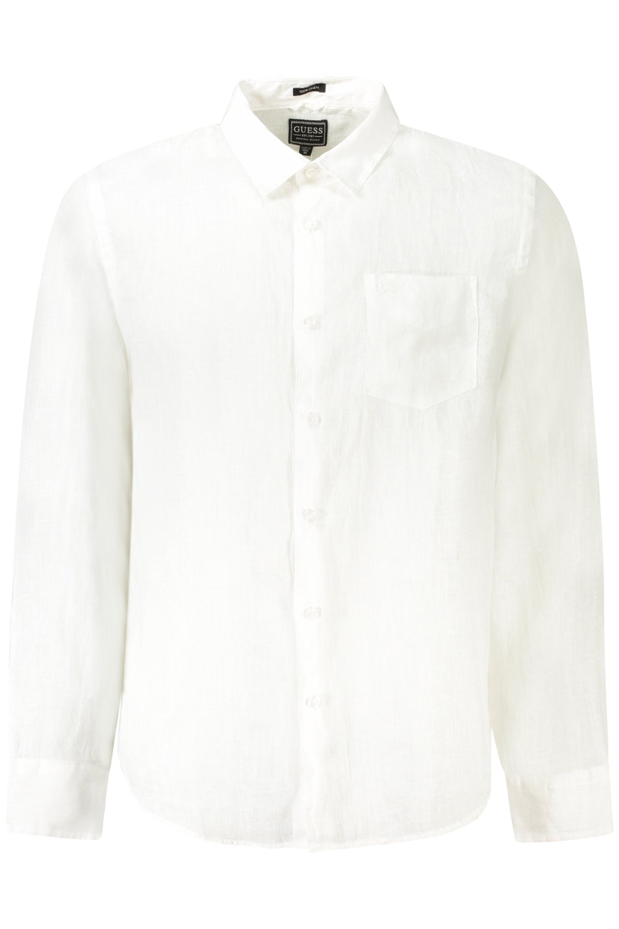GUESS JEANS MEN'S LONG-SLEEVED SHIRT WHITE