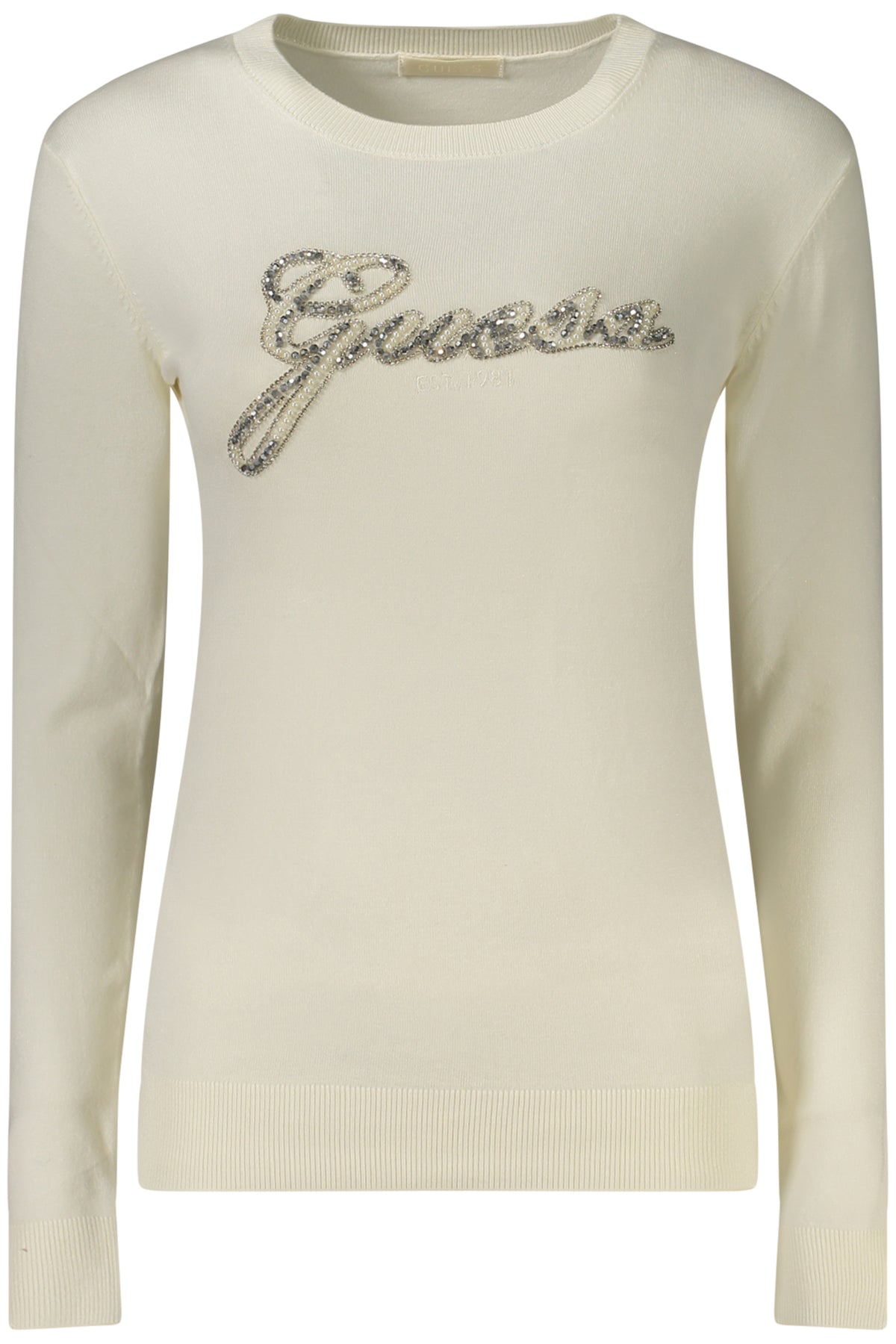 GUESS JEANS WOMEN'S WHITE SWEATER