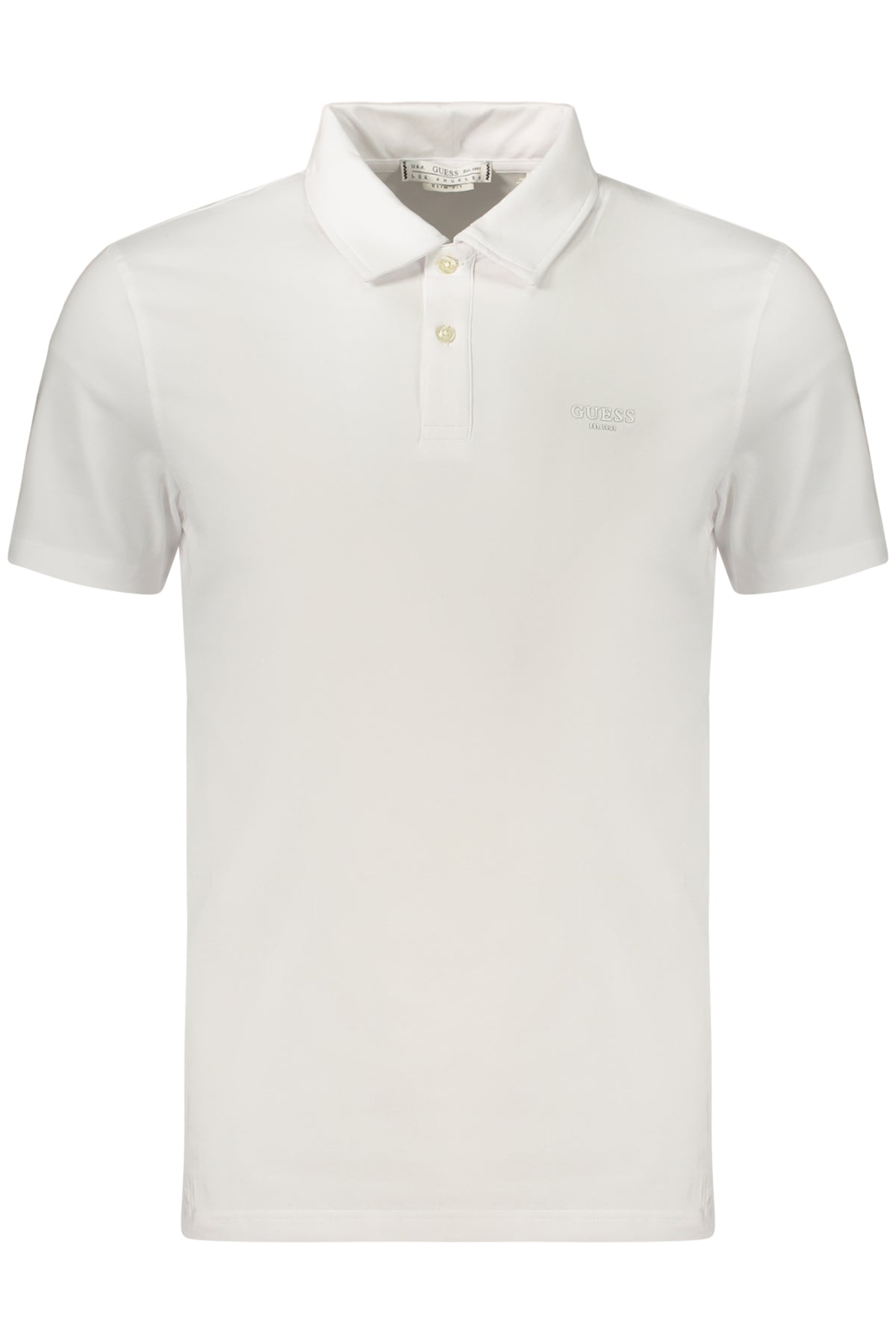 GUESS JEANS MEN'S SHORT-SLEEVED POLO SHIRT WHITE