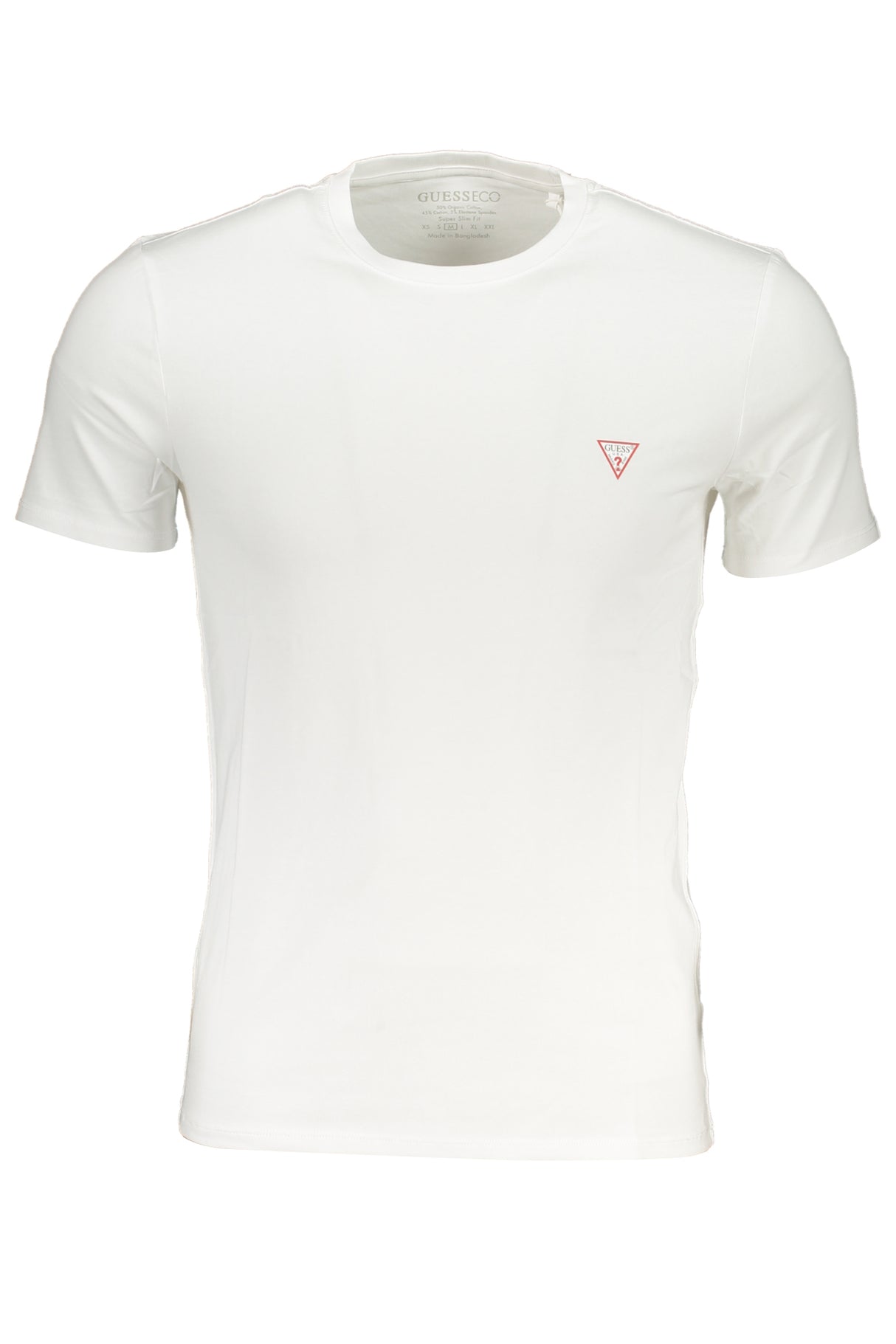 GUESS JEANS WHITE MEN'S SHORT SLEEVED T-SHIRT