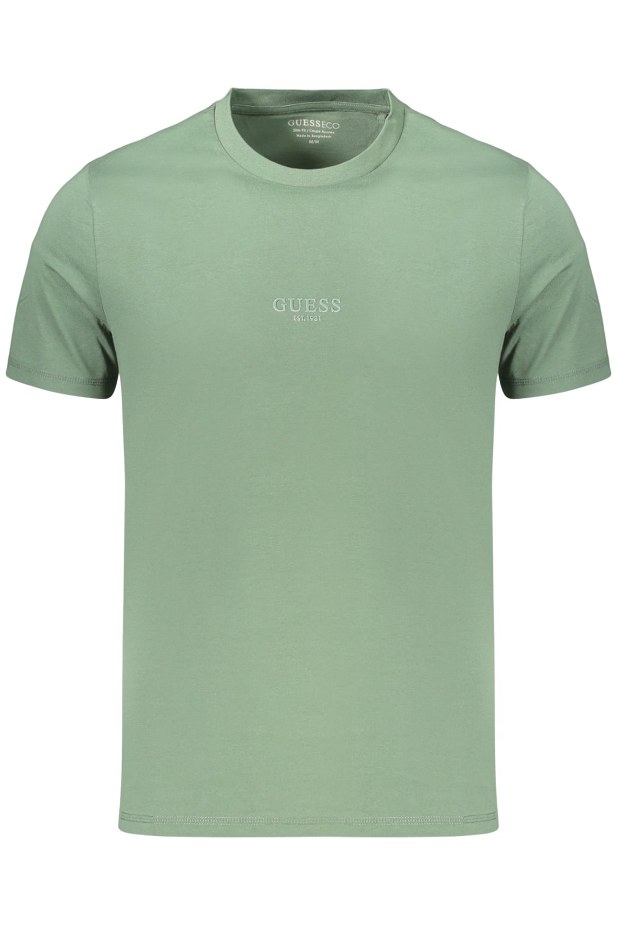GUESS JEANS MEN'S SHORT-SLEEVED T-SHIRT GREEN