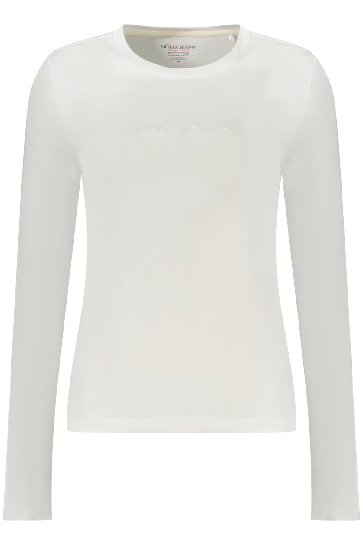 GUESS JEANS LONG SLEEVE T-SHIRT WOMEN WHITE