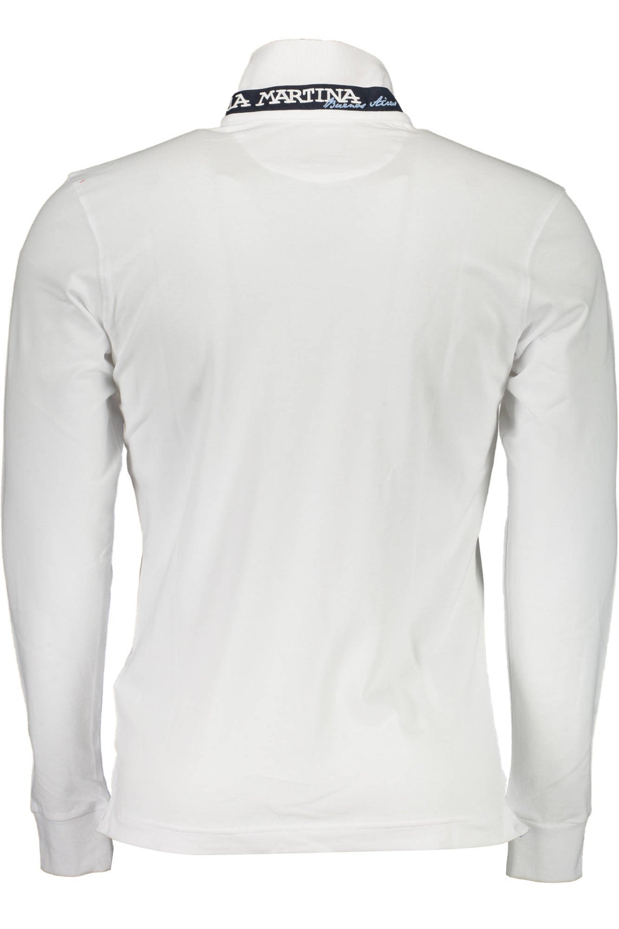 LA MARTINA MEN'S WHITE LONG SLEEVE POLO SHIRT