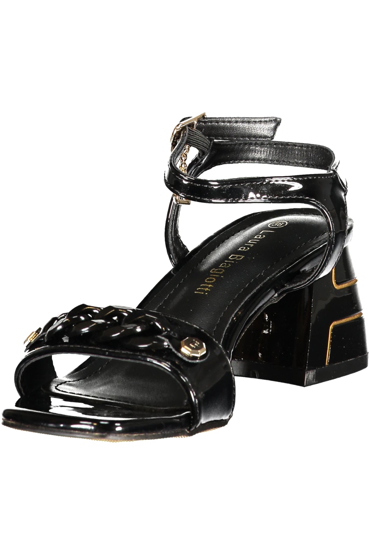 LAURA BIAGIOTTI WOMEN'S BLACK SANDALS