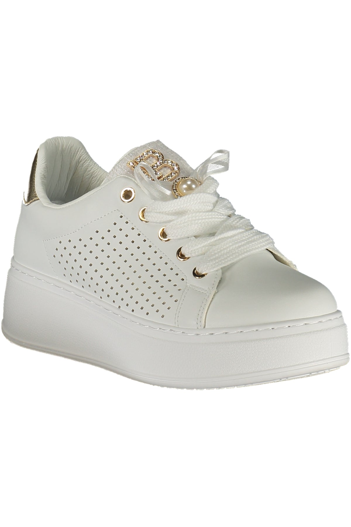 LAURA BIAGIOTTI WOMEN'S WHITE SPORTS SHOES