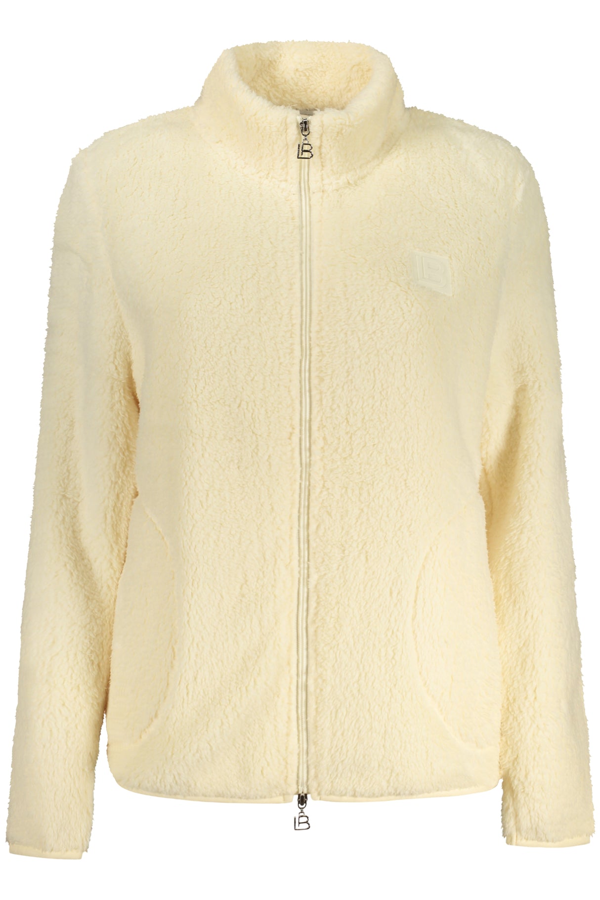 LAURA BIAGIOTTI WOMEN'S BEIGE ZIP-UP SWEATSHIRT