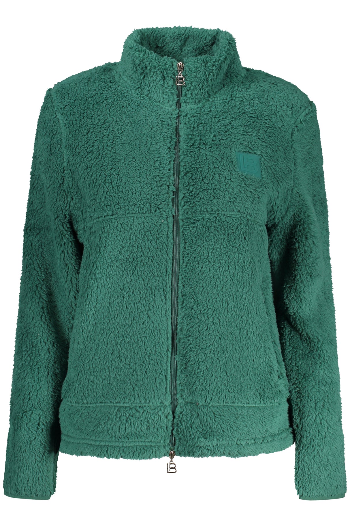 LAURA BIAGIOTTI WOMEN'S GREEN ZIP-UP SWEATSHIRT