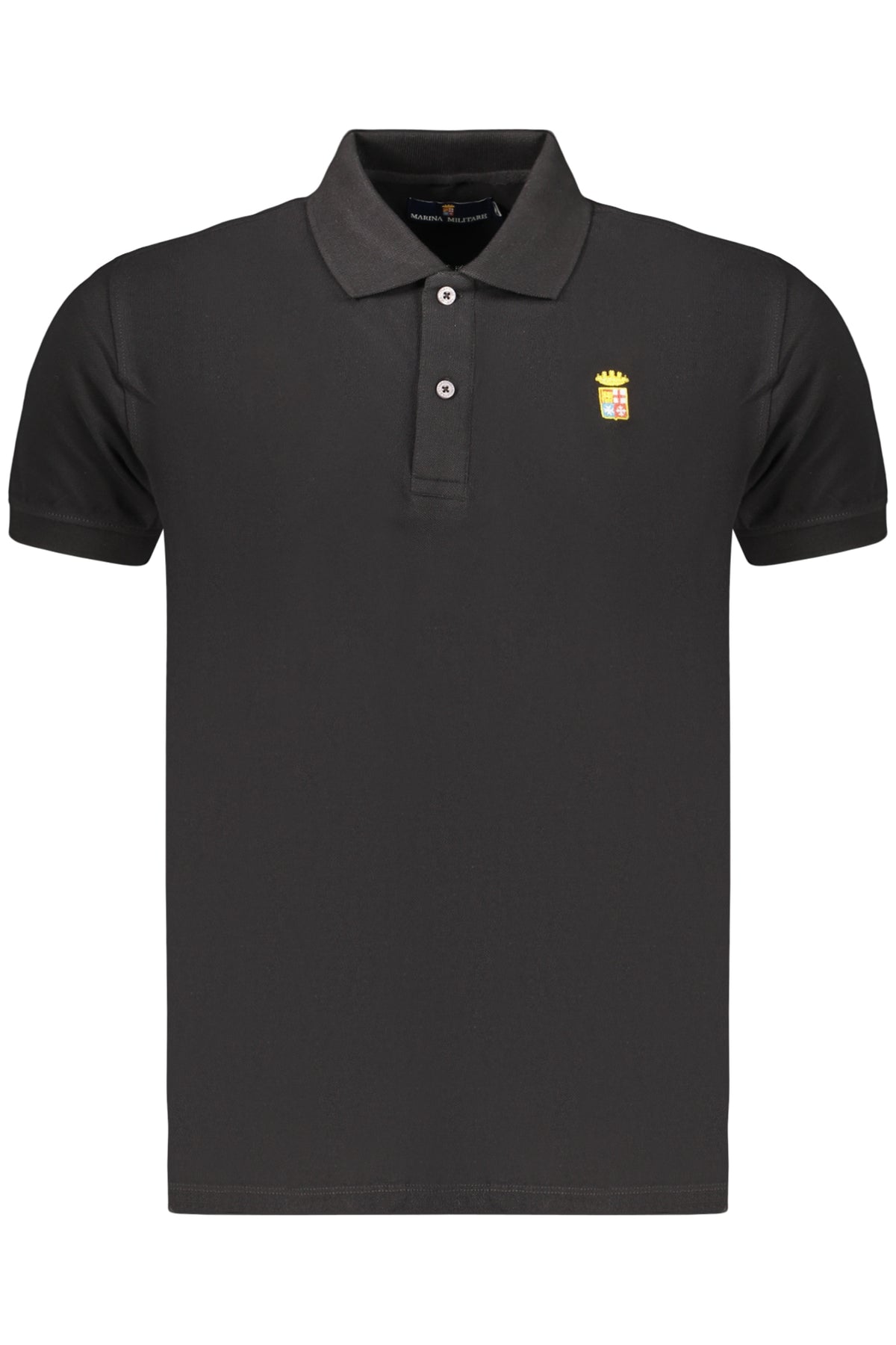Navy Men's Black Short-Sleeved Polo Shirt