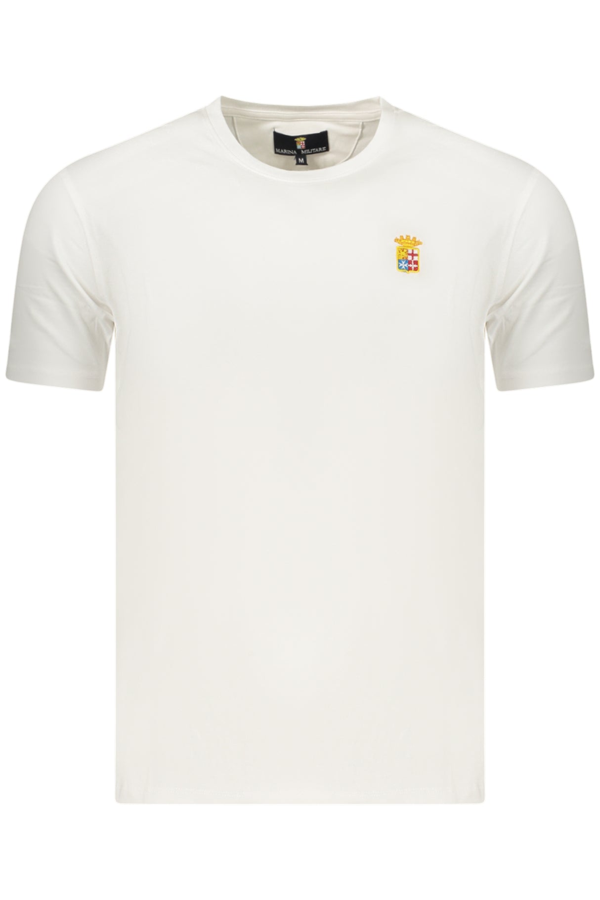 Navy Men's Short-Sleeved White T-Shirt