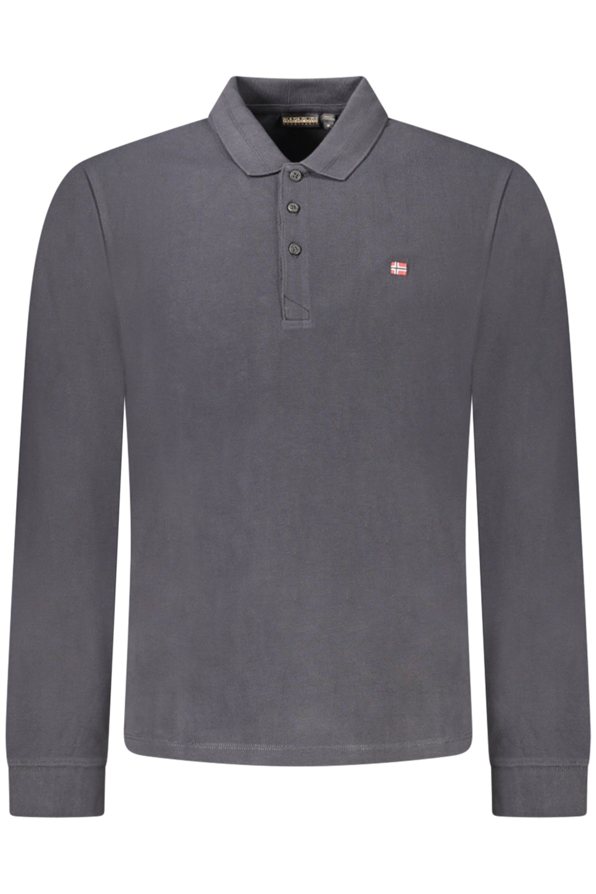 NAPAPIJRI MEN'S LONG-SLEEVED POLO SHIRT BLACK