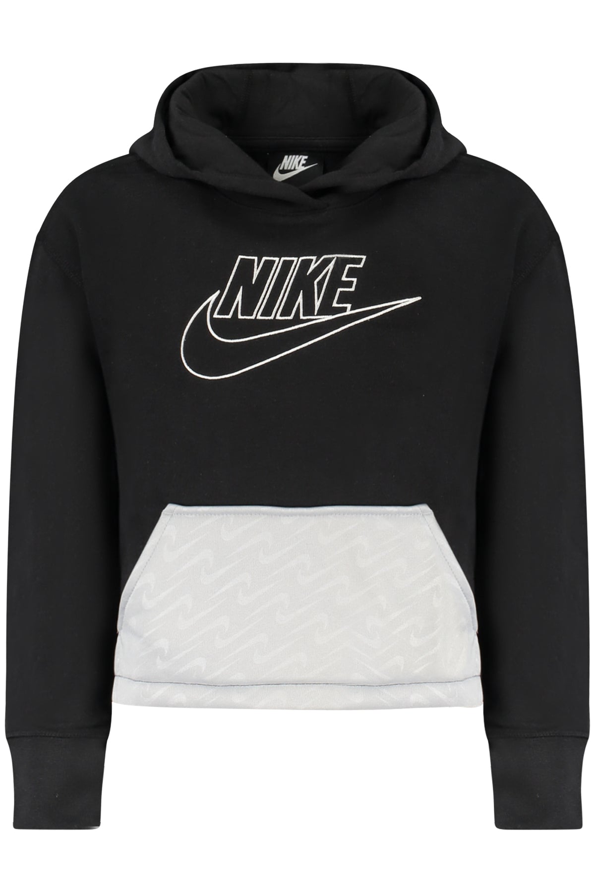 NIKE KIDS' BLACK ZIP-UP SWEATSHIRT
