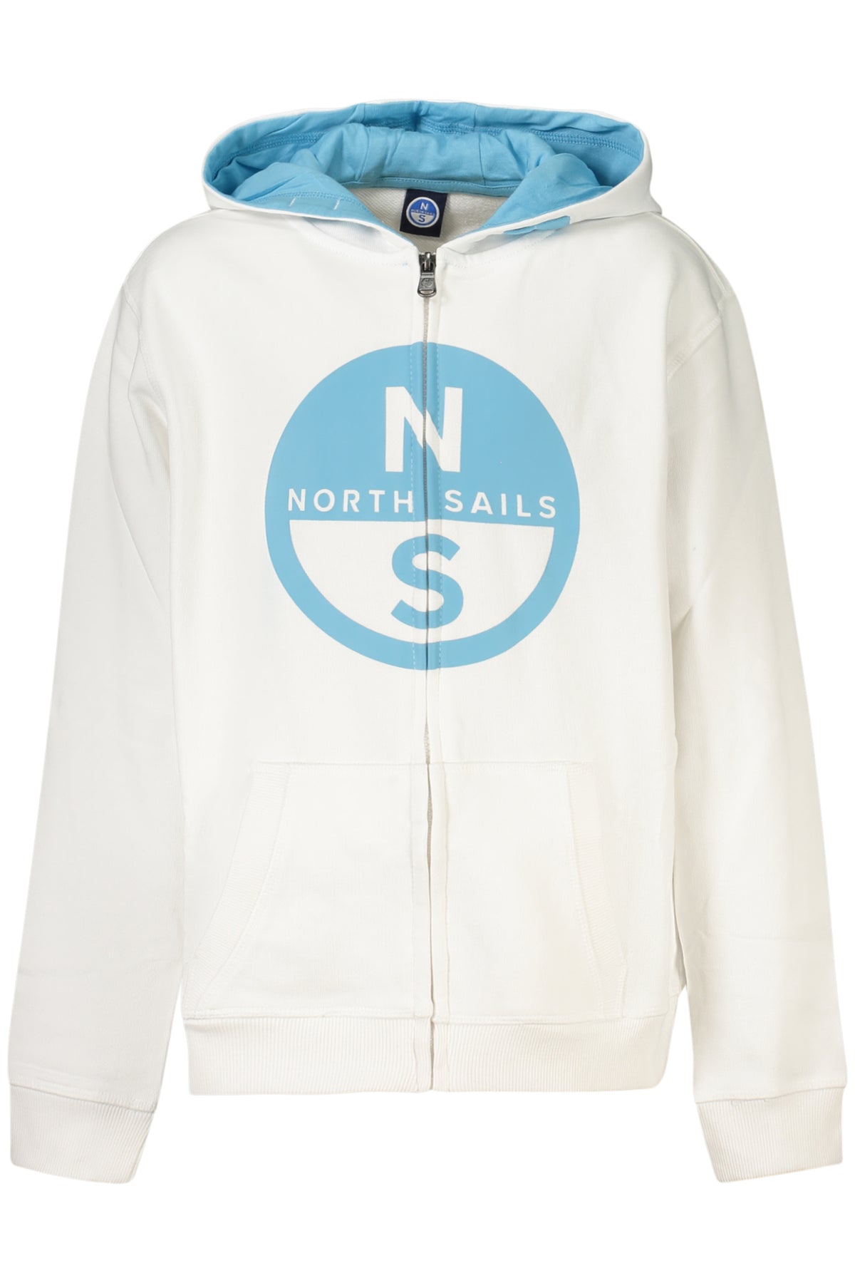 NORTH SAILS CHILDREN'S WHITE ZIP-UP SWEATSHIRT
