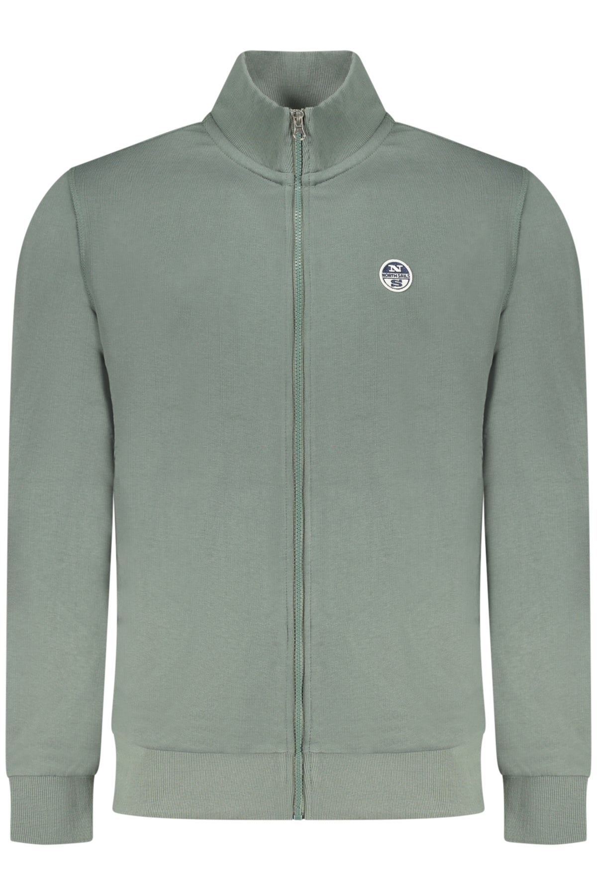 NORTH SAILS MEN'S GREEN ZIP-UP SWEATSHIRT