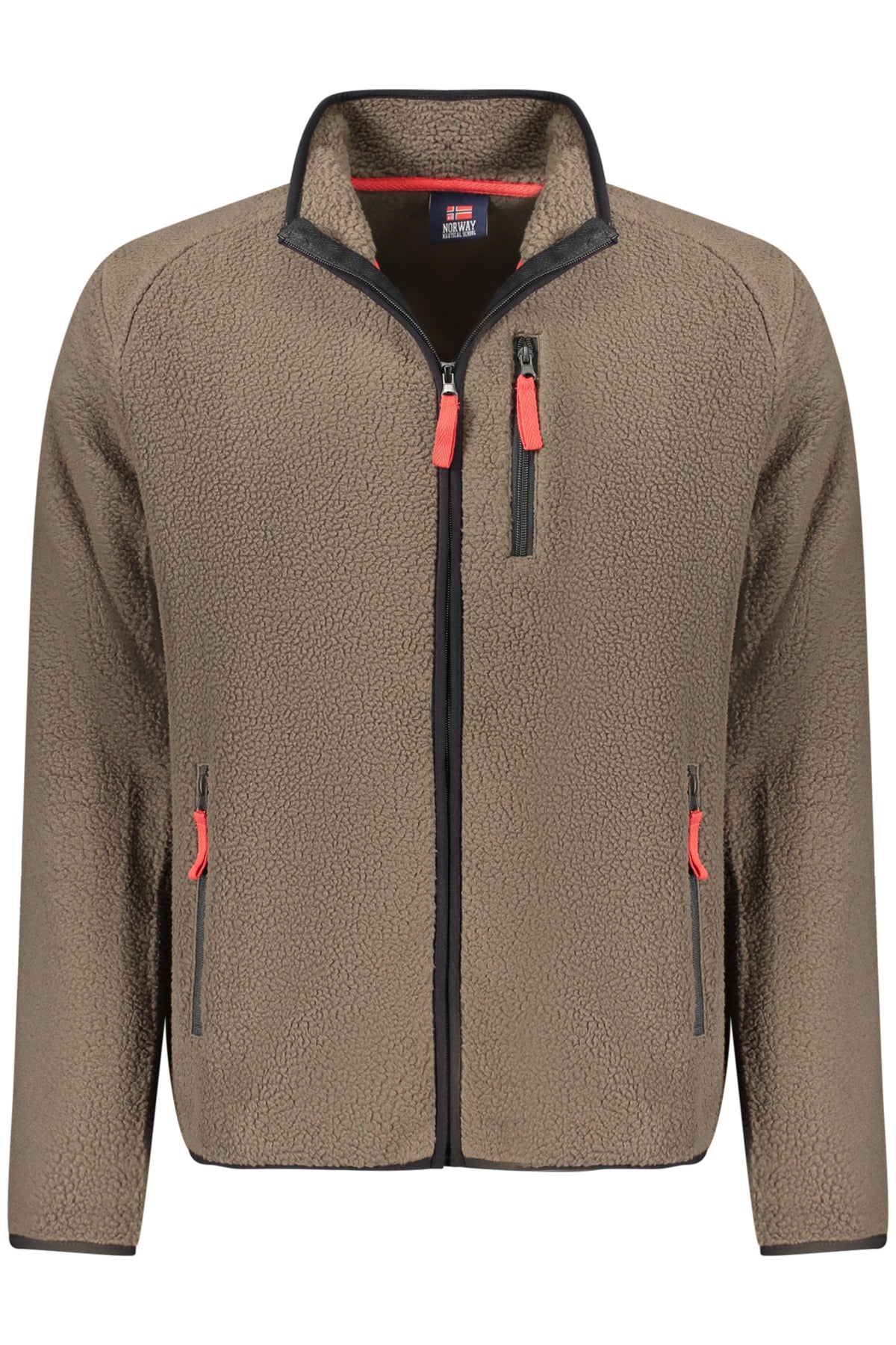 NORWAY 1963 MEN'S BROWN ZIP-UP SWEATSHIRT