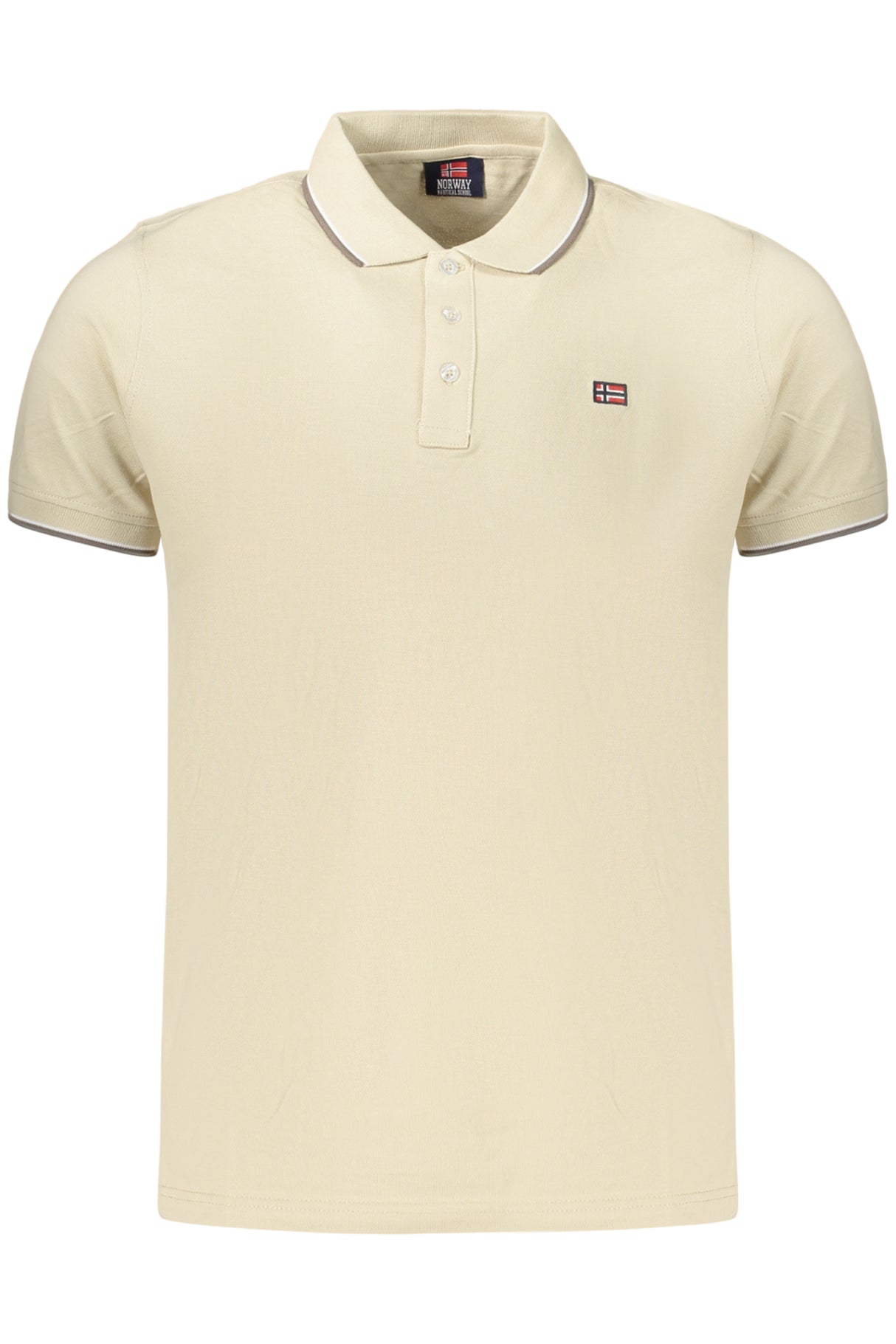 NORWAY 1963 MEN'S SHORT-SLEEVE POLO SHIRT, BEIGE