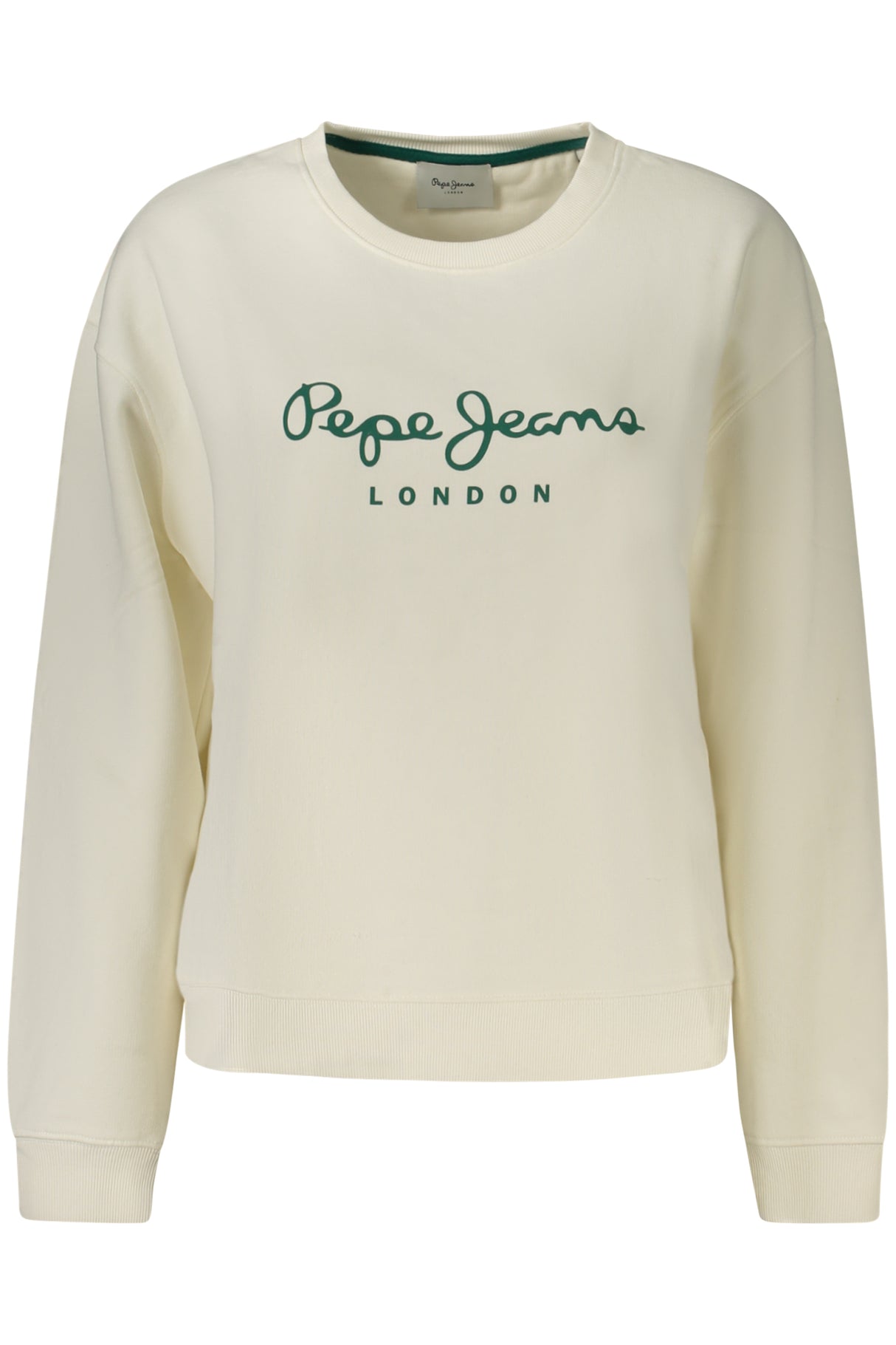 PEPE JEANS WOMEN'S WHITE ZIP-UP SWEATSHIRT