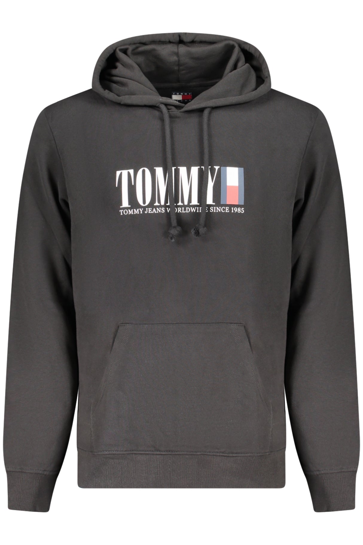 TOMMY HILFIGER MEN'S BLACK ZIP-UP SWEATSHIRT