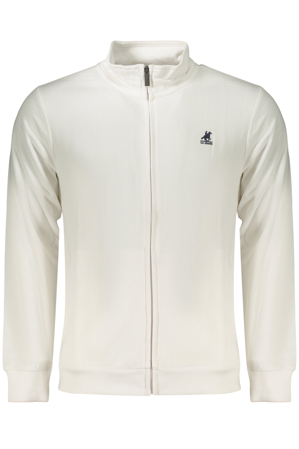 US GRAND MEN'S WHITE ZIP-UP SWEATSHIRT