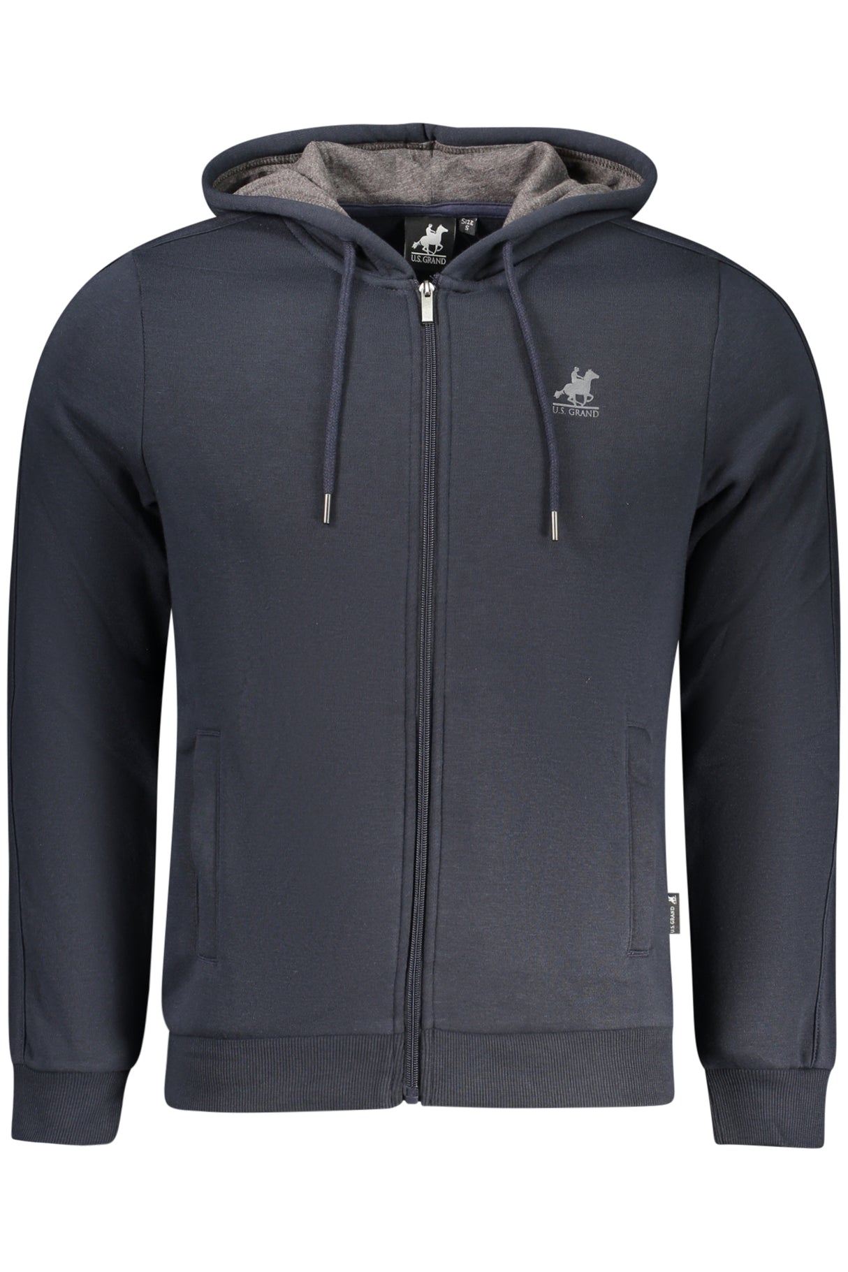 US GRAND MEN'S BLUE ZIP-UP SWEATSHIRT