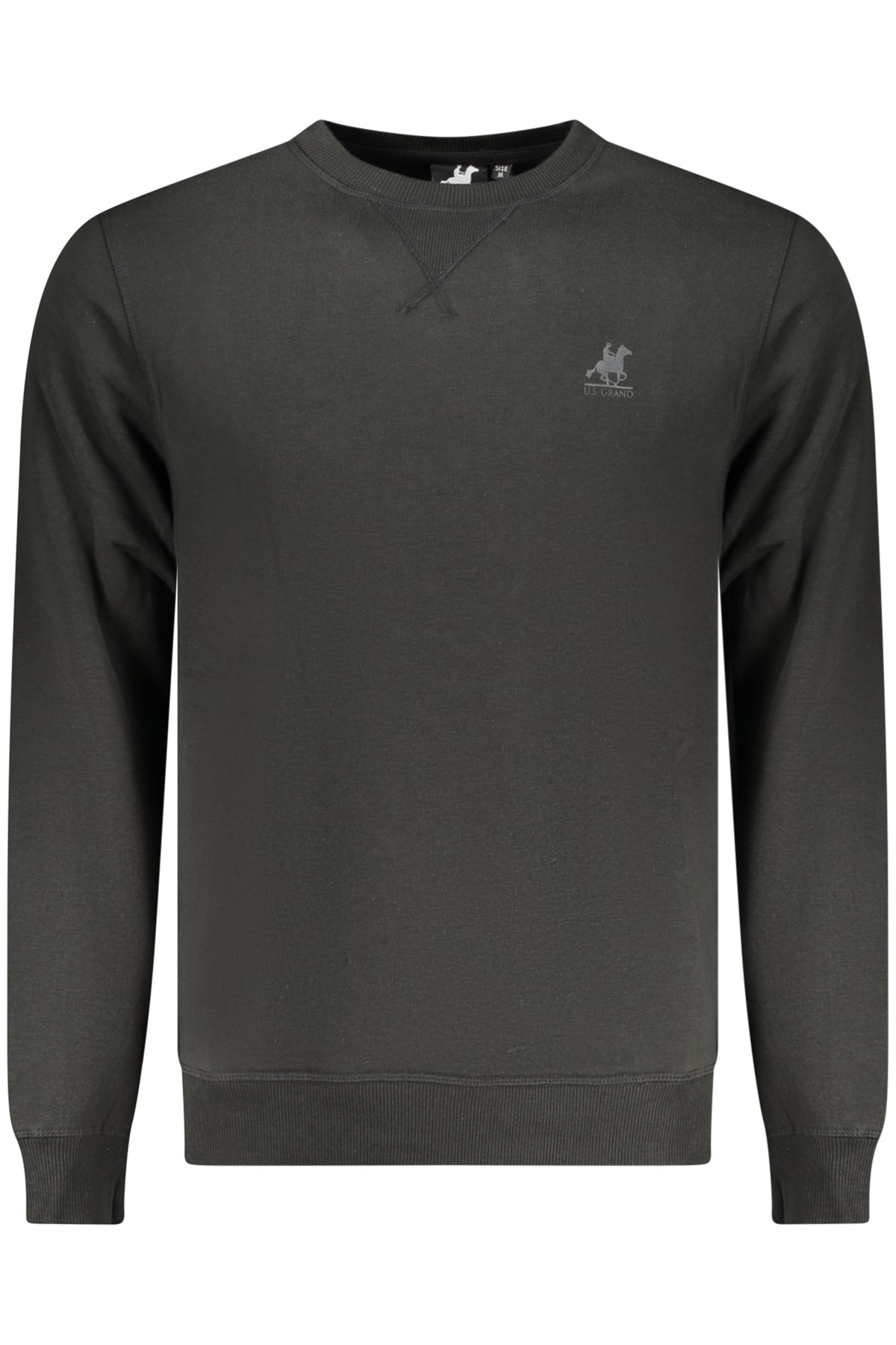 US GRAND MEN'S BLACK ZIP-UP SWEATSHIRT