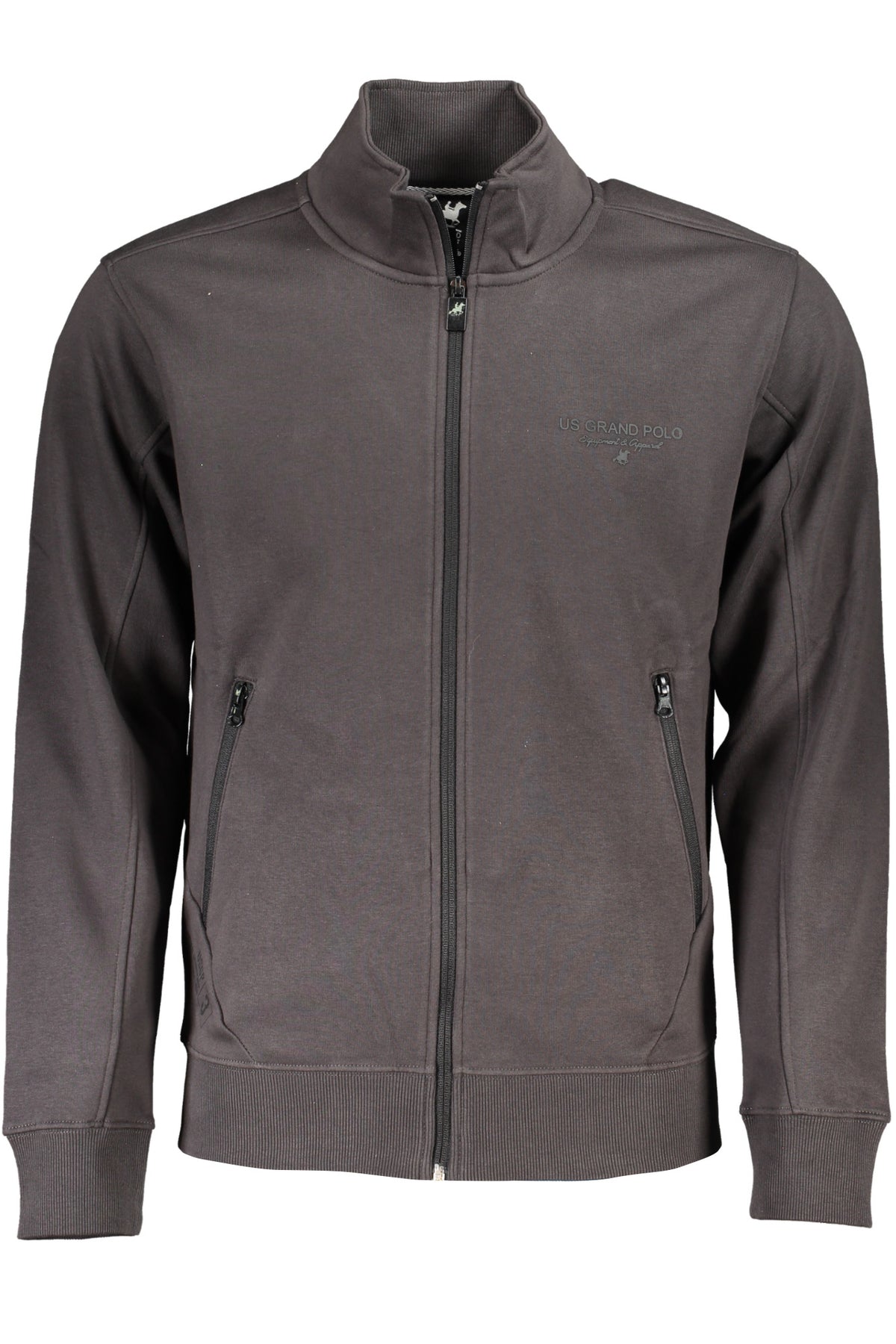 US GRAND MEN'S GRAY ZIP-UP SWEATSHIRT