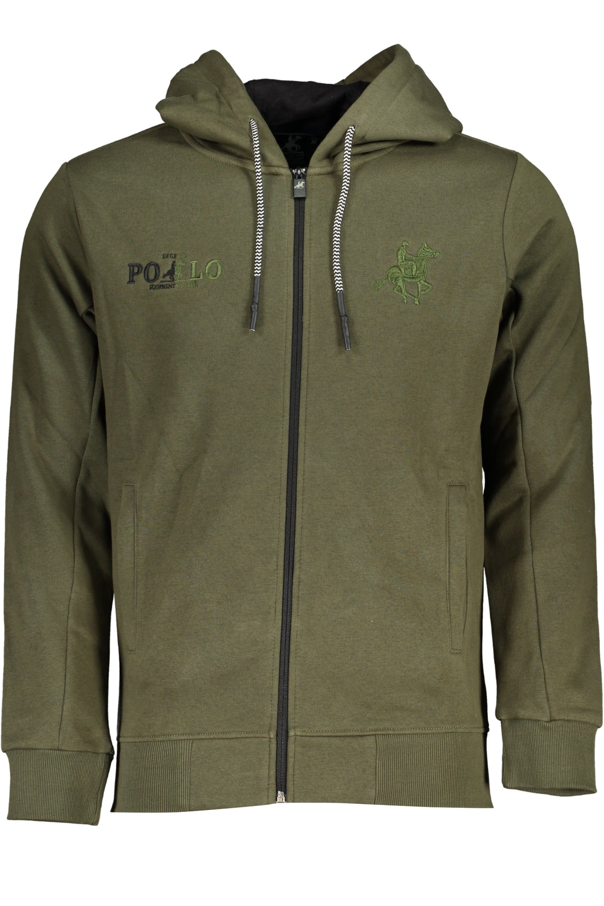 US GRAND MEN'S GREEN ZIP-UP SWEATSHIRT