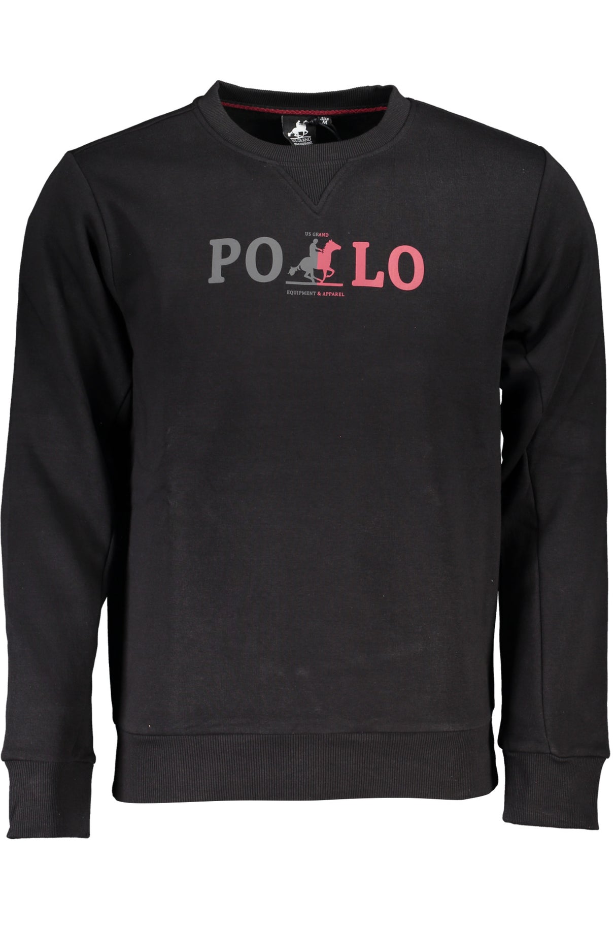 US GRAND MEN'S BLACK ZIP-UP SWEATSHIRT