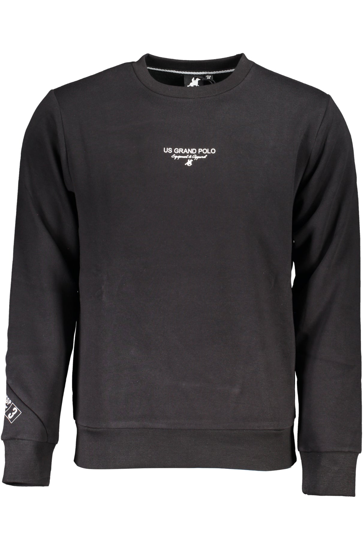 US GRAND MEN'S BLACK ZIP-UP SWEATSHIRT