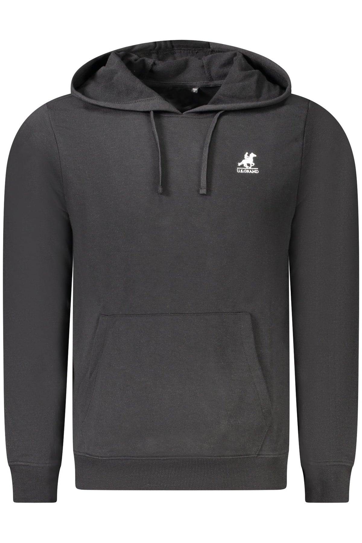 US GRAND MEN'S BLACK ZIP-UP SWEATSHIRT