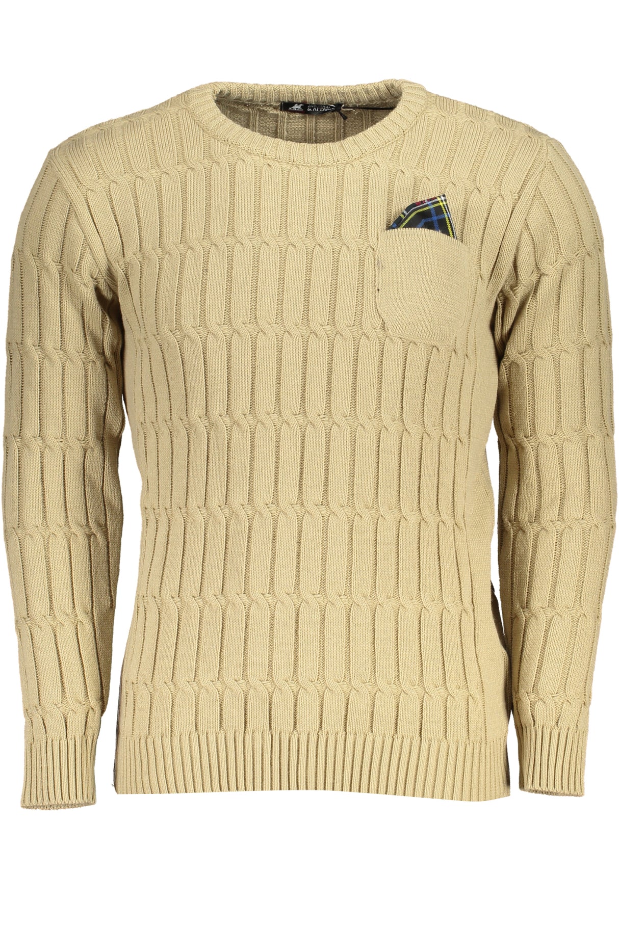 US GRAND MEN'S BEIGE SWEATER