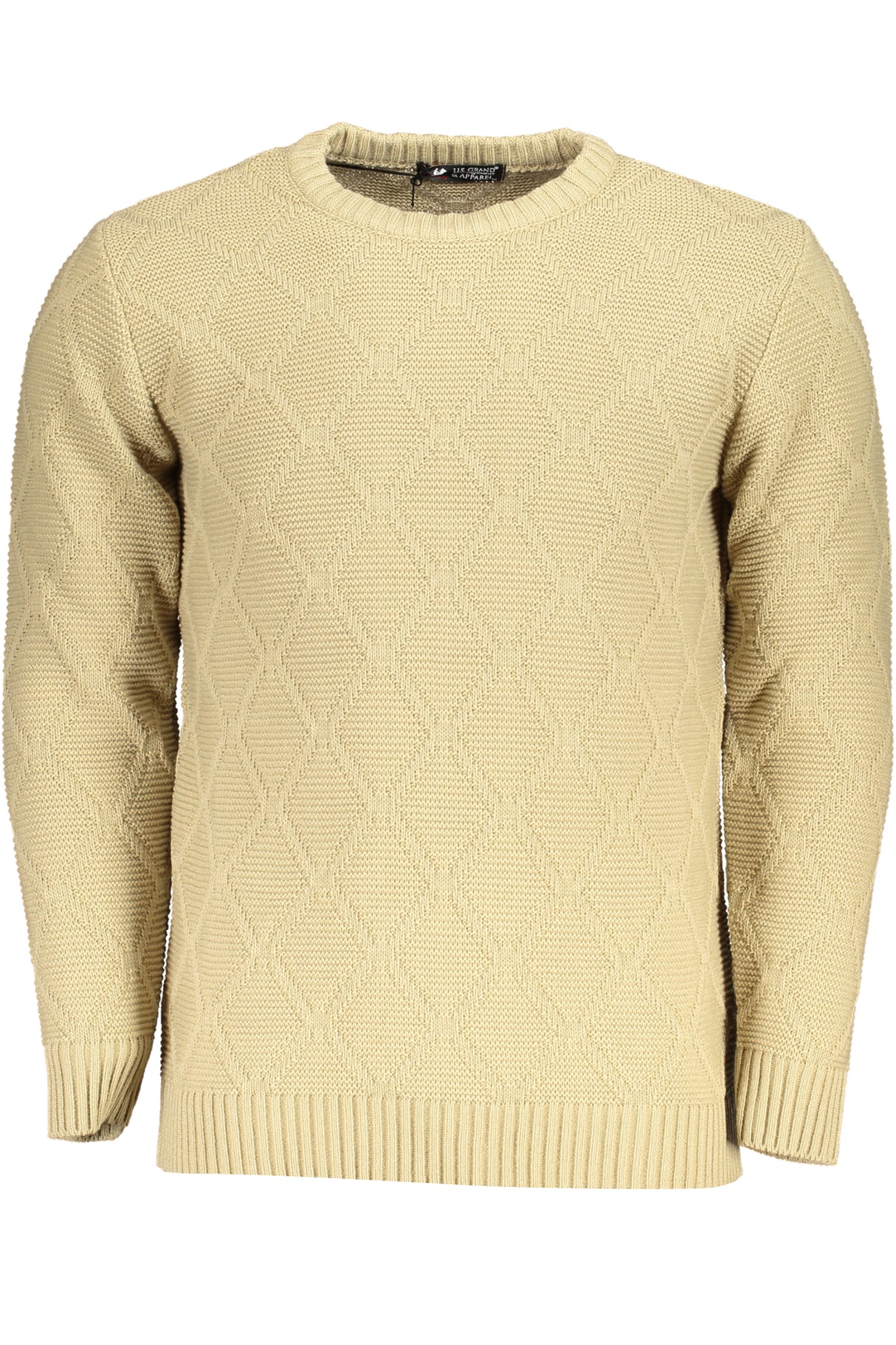 US GRAND MEN'S BEIGE SWEATER
