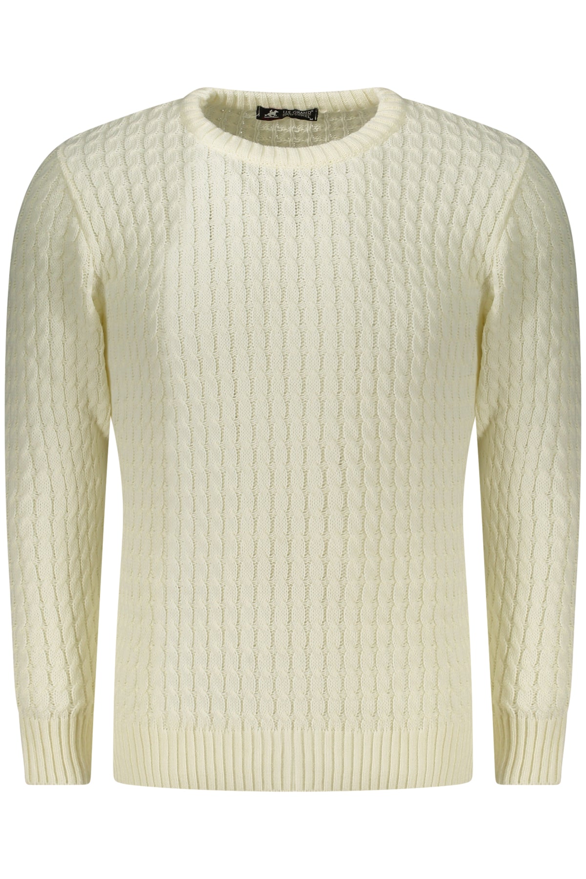 US GRAND MEN'S WHITE SWEATER