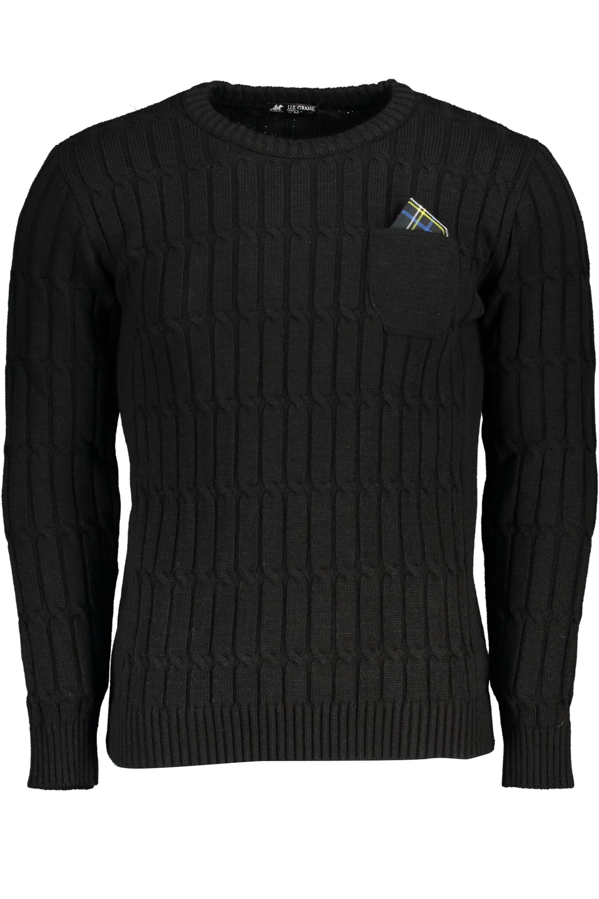 US GRAND MEN'S BLACK SWEATER
