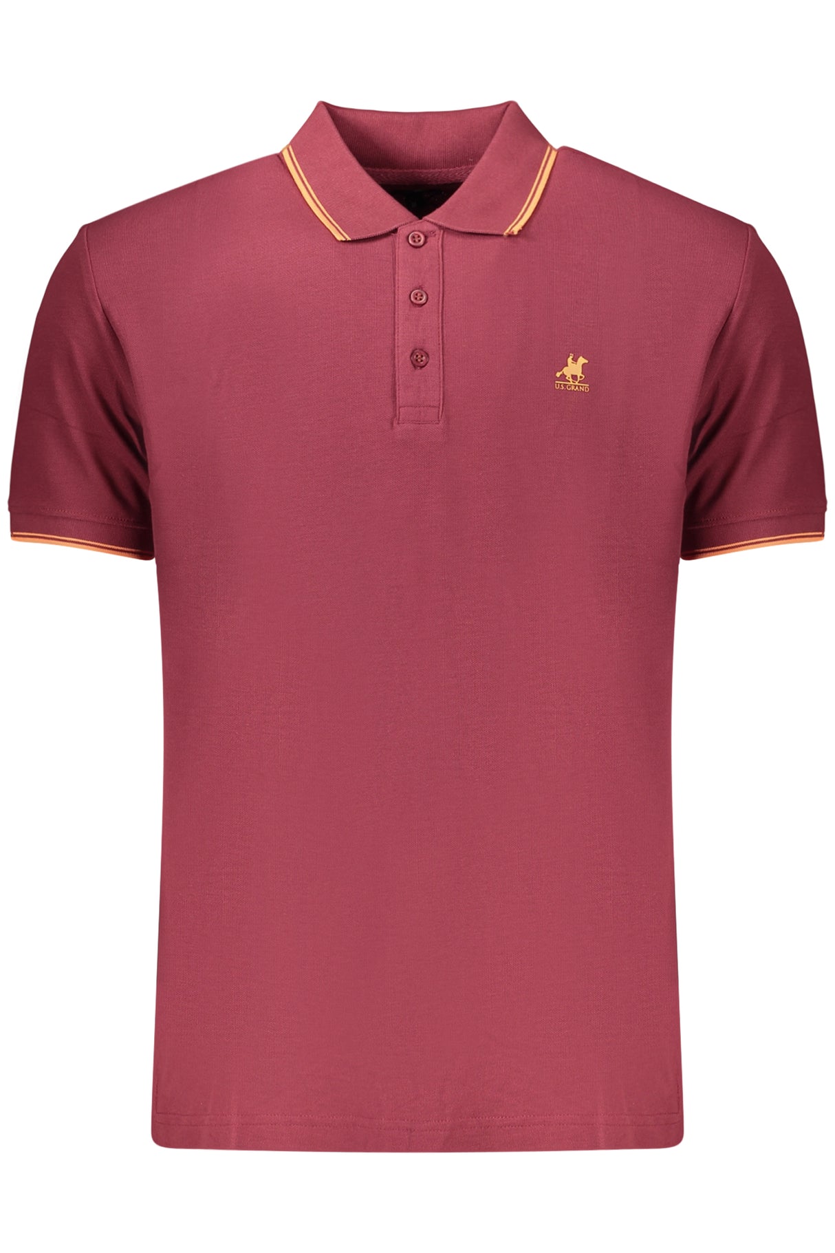US GRAND MEN'S SHORT-SLEEVE POLO SHIRT, RED