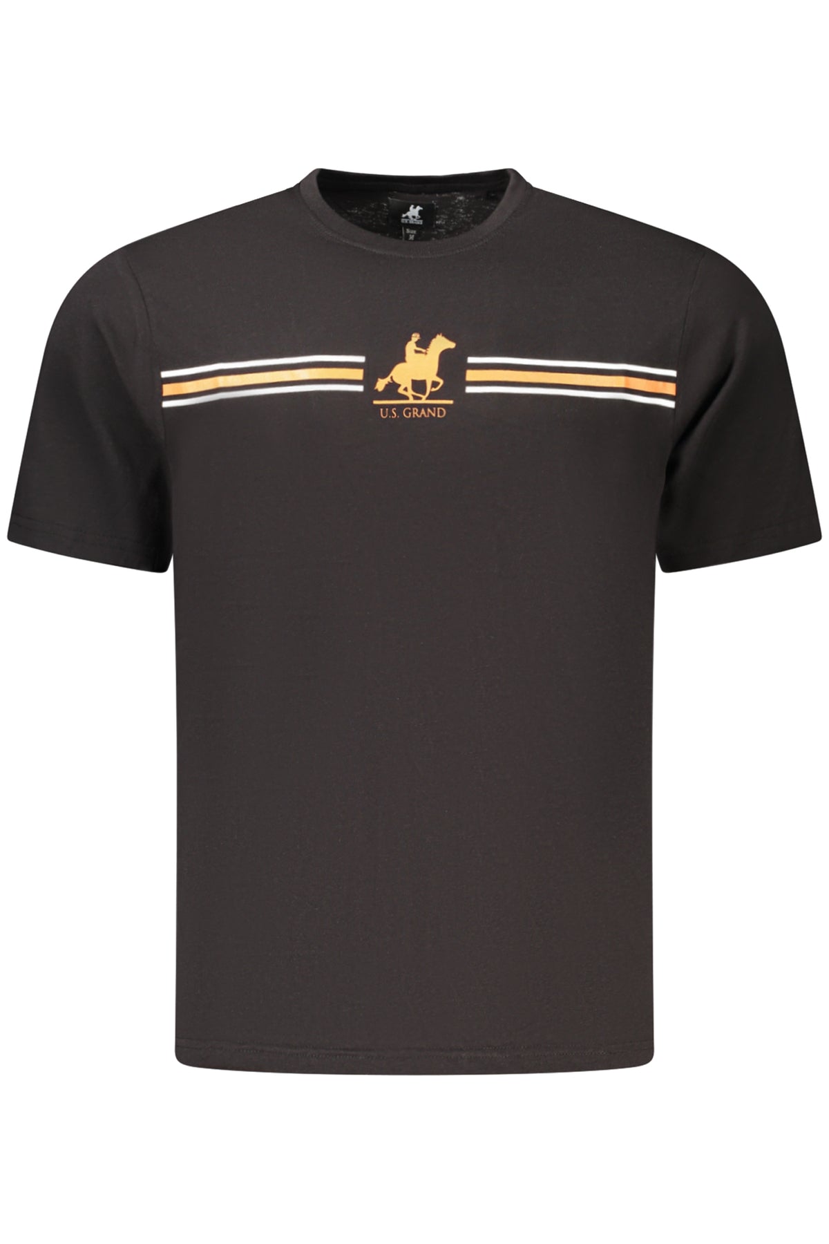 US GRAND MEN'S BLACK SHORT-SLEEVE T-SHIRT