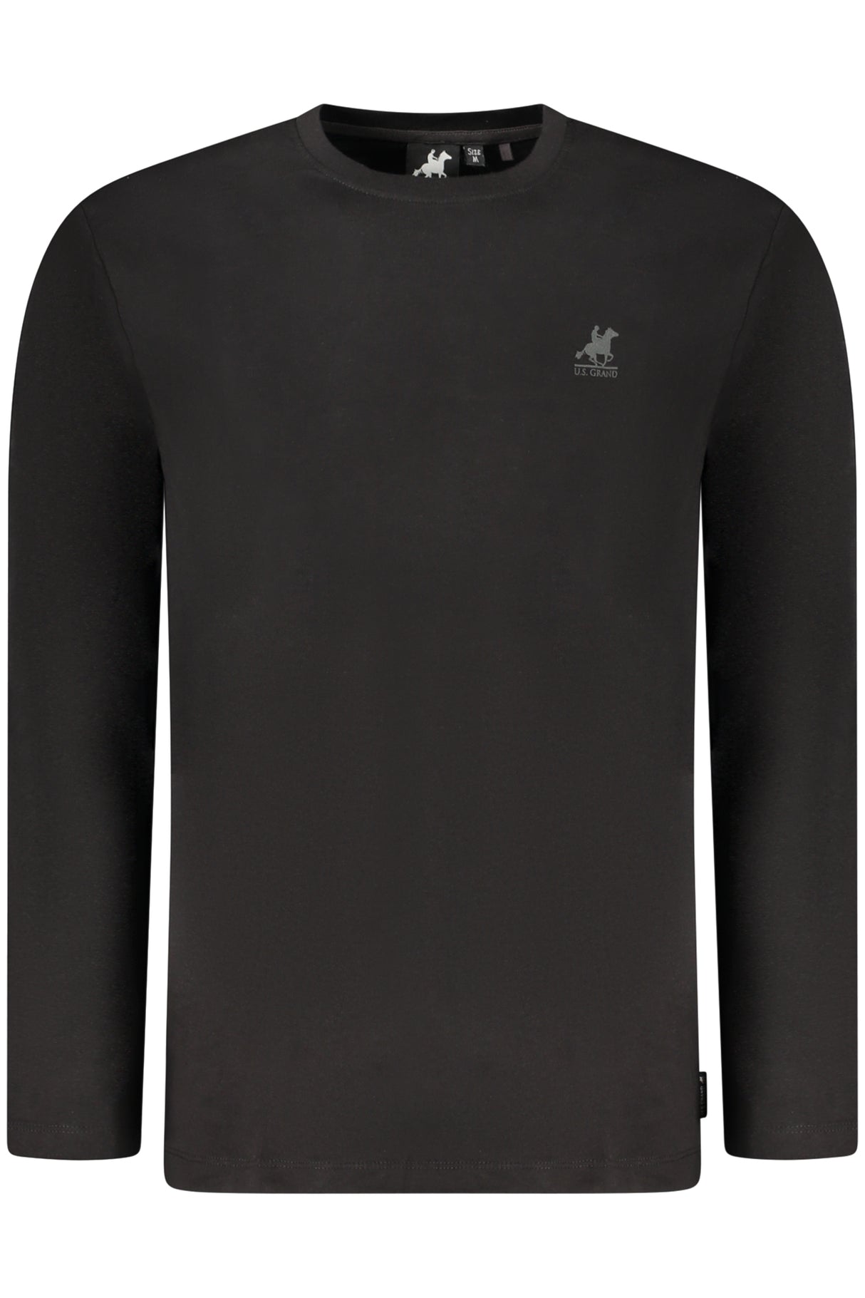 US GRAND MEN'S LONG-SLEEVED BLACK T-SHIRT