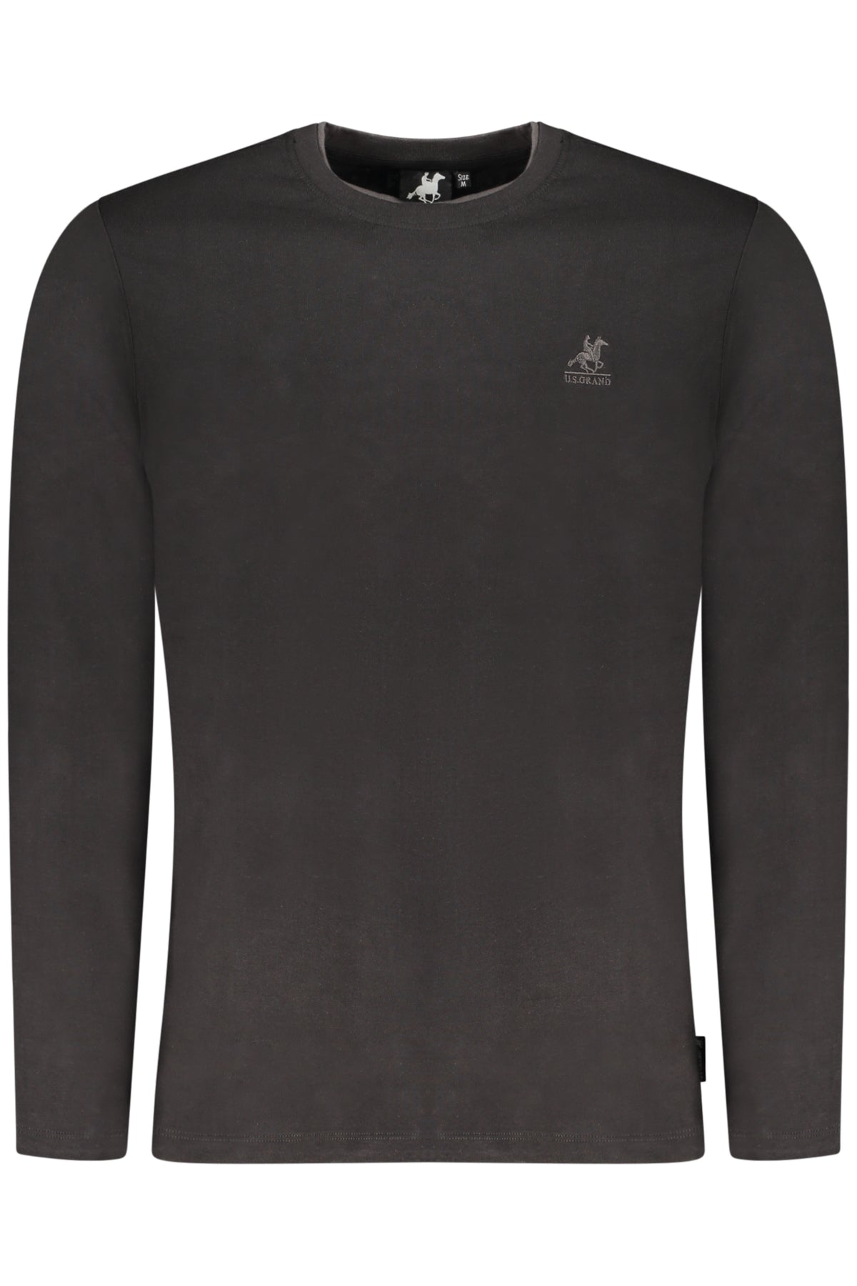 US GRAND MEN'S LONG-SLEEVED BLACK T-SHIRT