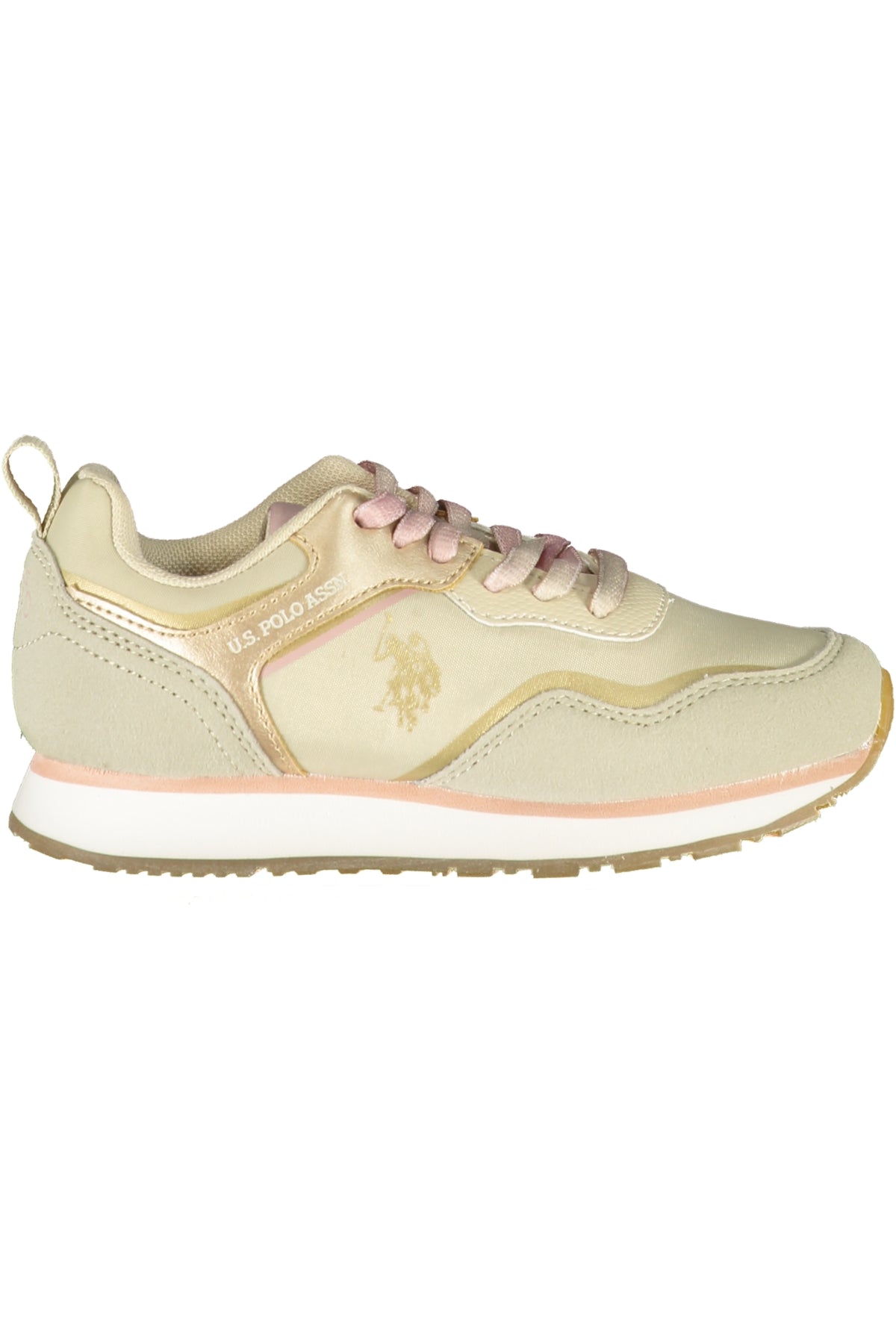 US POLO ASSN. BEIGE CHILDREN'S SPORTS SHOES
