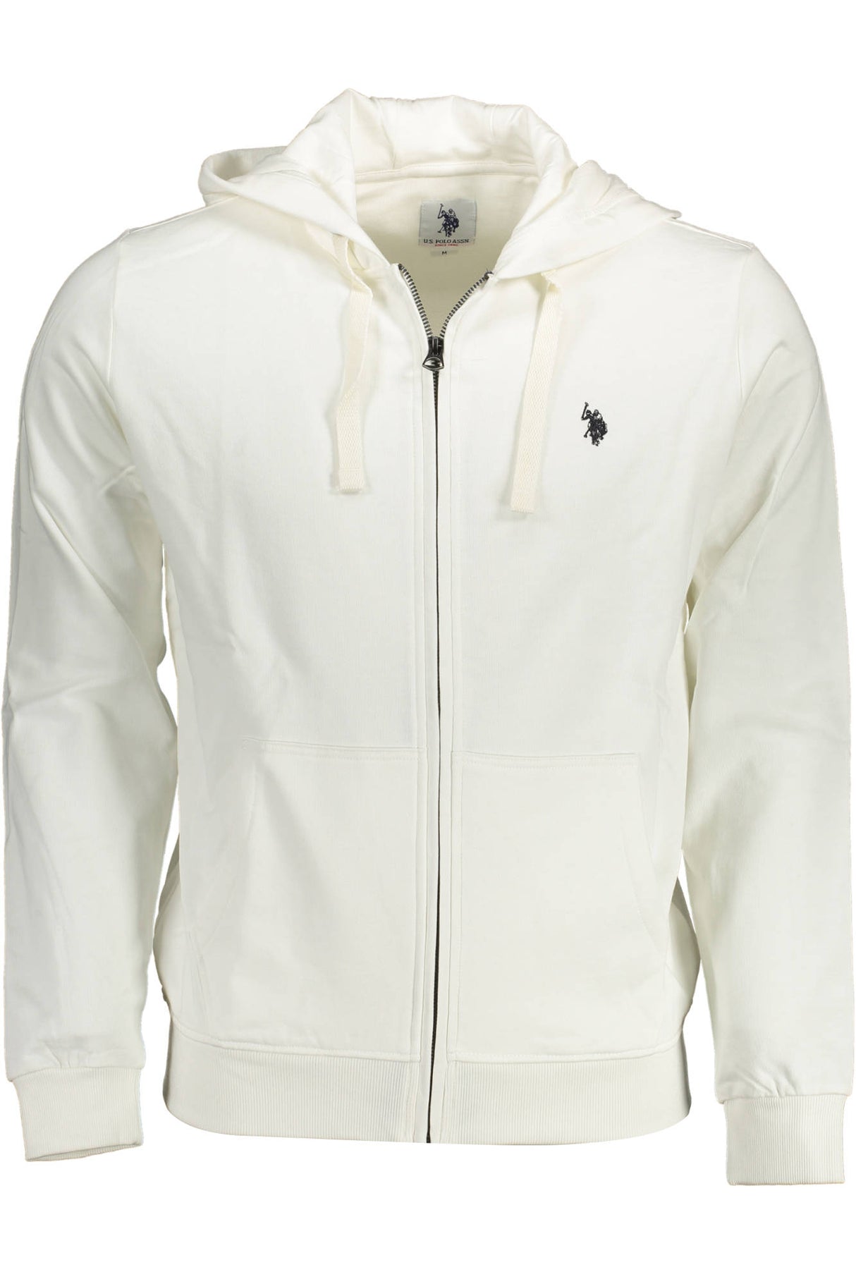 US POLO ASSN. MEN'S WHITE ZIP-UP SWEATSHIRT