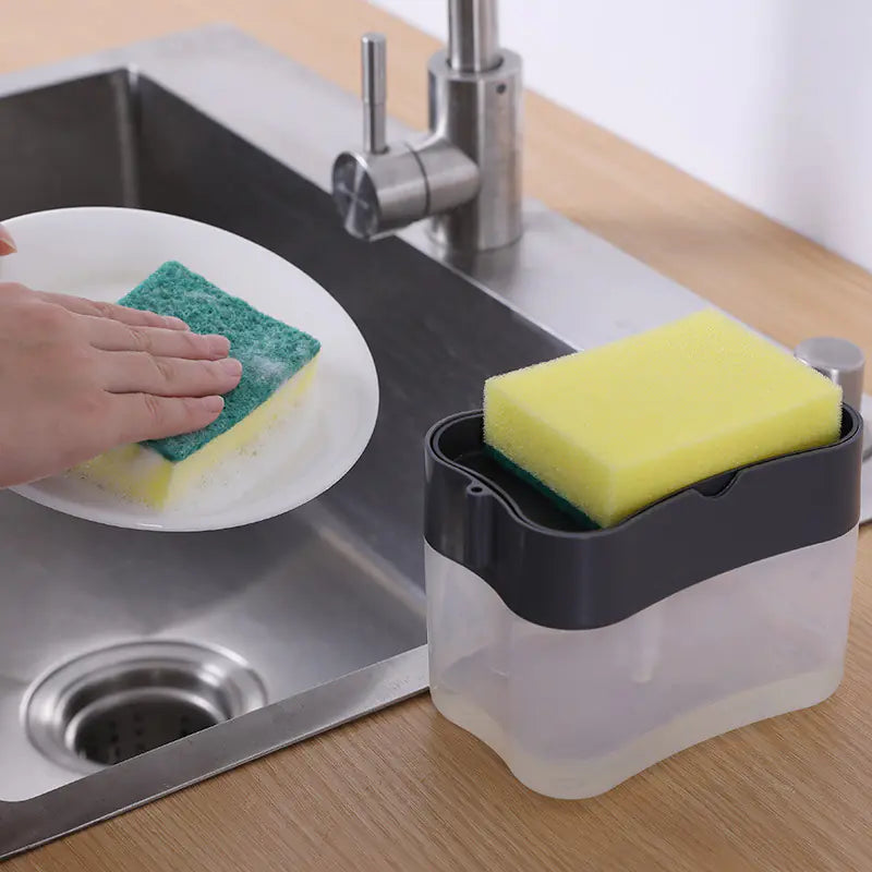 Liquid soap dispenser and kitchen organizer
