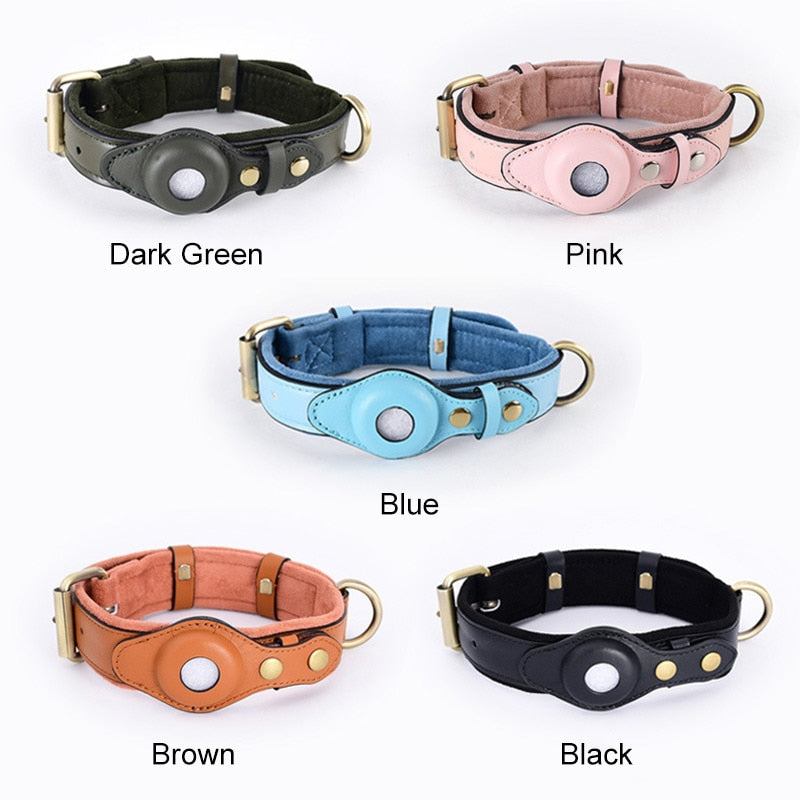 Anti-Verlust-Hundehalsband aus Leder