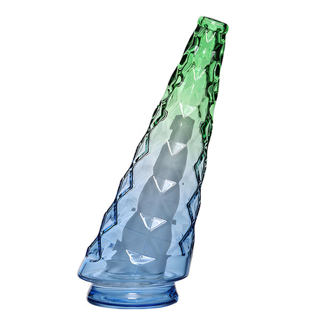 Crystal glass vase on a clean white background