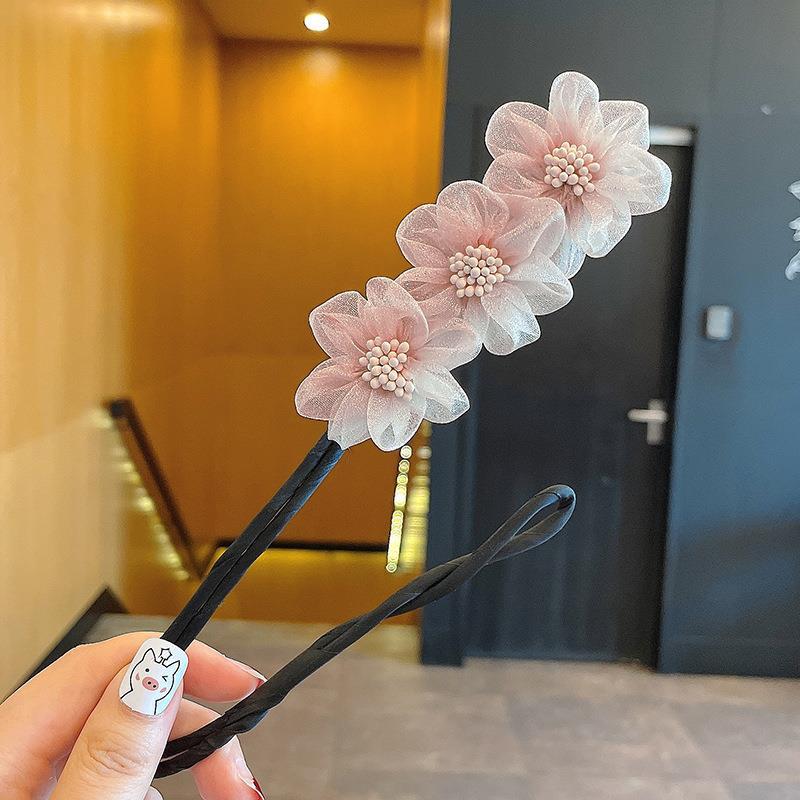 Korean Style Flower Bun Maker Hair Accessory for Women