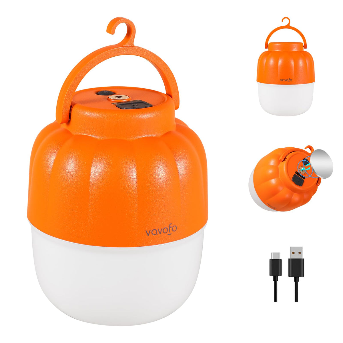 VAVOFO 30W LED Camping Lantern Rechargeable 100 LEDs with Stepless Dimming 2500LM 7200mAh Portable Tent Light with Magnet IP65 Waterproof for Emergencies Power Outages Camping