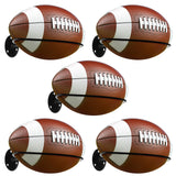 TIMCORR Wall Mounted Football Holders 5 Pcs Rugby Display Racks with Expansion Screws Space Saving Sports Ball Storage Stands Universal Organization and Storage Units for Soccer Basketball