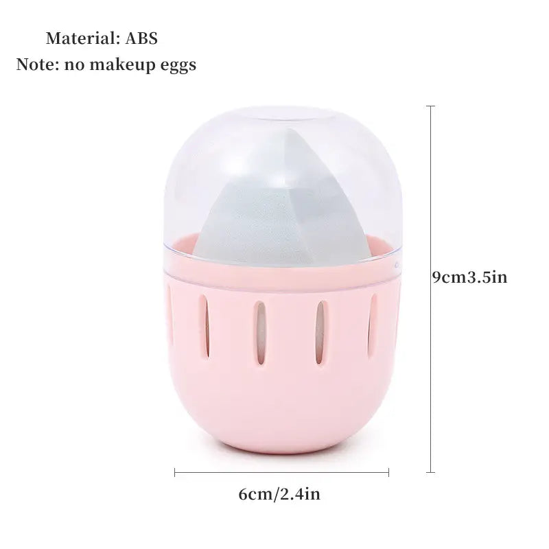 Portable Transparent Makeup Sponge Storage Box Case