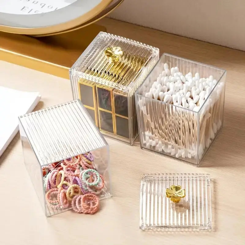Transparent Cosmetic Storage Box for Makeup and Jewelry