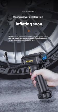 Multifunctional Handheld Wireless Digital Inflator with Intelligent Display – Portable Car Tire Air Pump