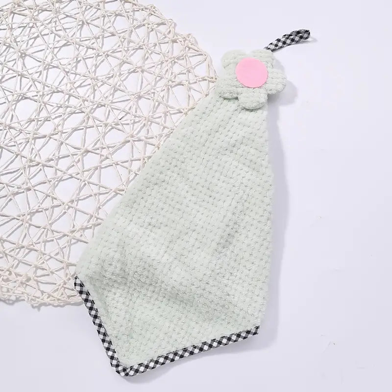 Coral Fleece Absorbent Flower Towel for Home Use