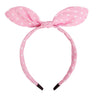 Huachi Bow Headbands for Women Halloween 1950s Pink Polka Dot Hairbands Cute Bunny Ears Head Bands for Womens Hair Accessories Turban Headwear Headpiece